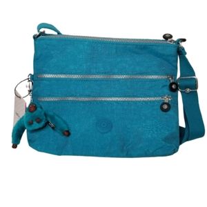 NWT! Cool Blue Kipling Alvar Crossbody Bag